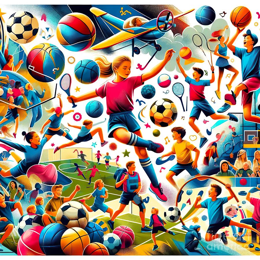 Collage Digital Art - Poster collage of childrens sports -1 by Movie World Posters