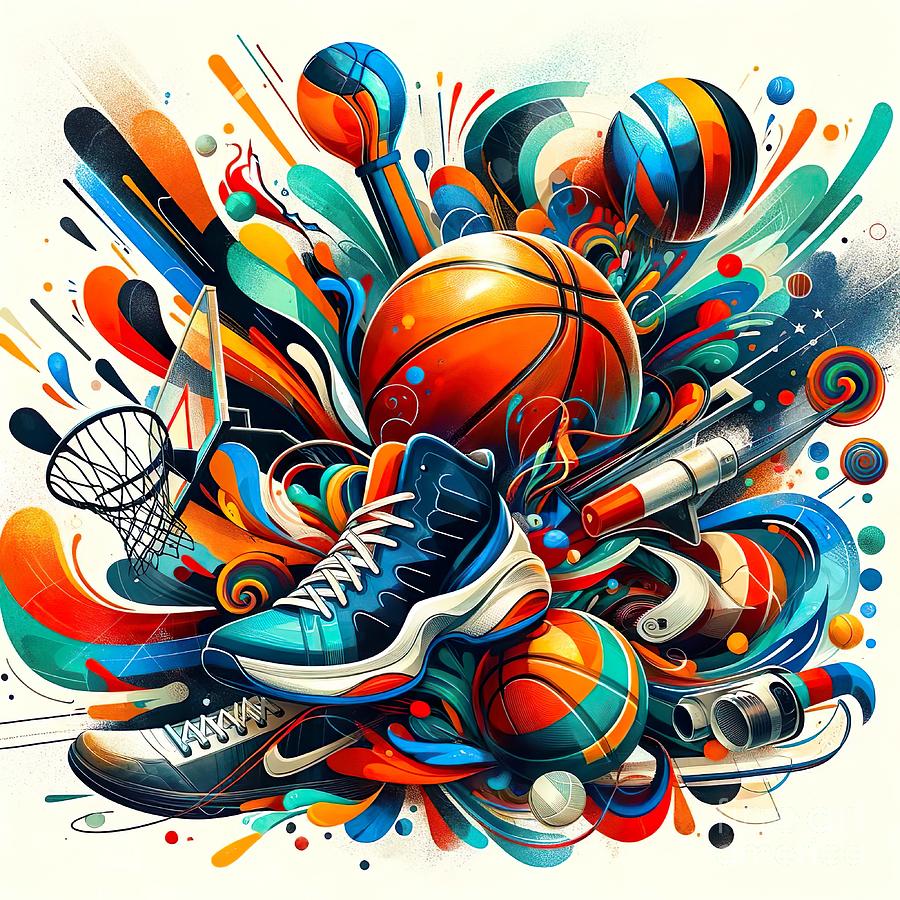 Basketball Digital Art - Poster collage of Basketball -1 by Retro Movie Posters Basketball Digital Art - Poster collage of Basketball -1 by Retro Movie Posters