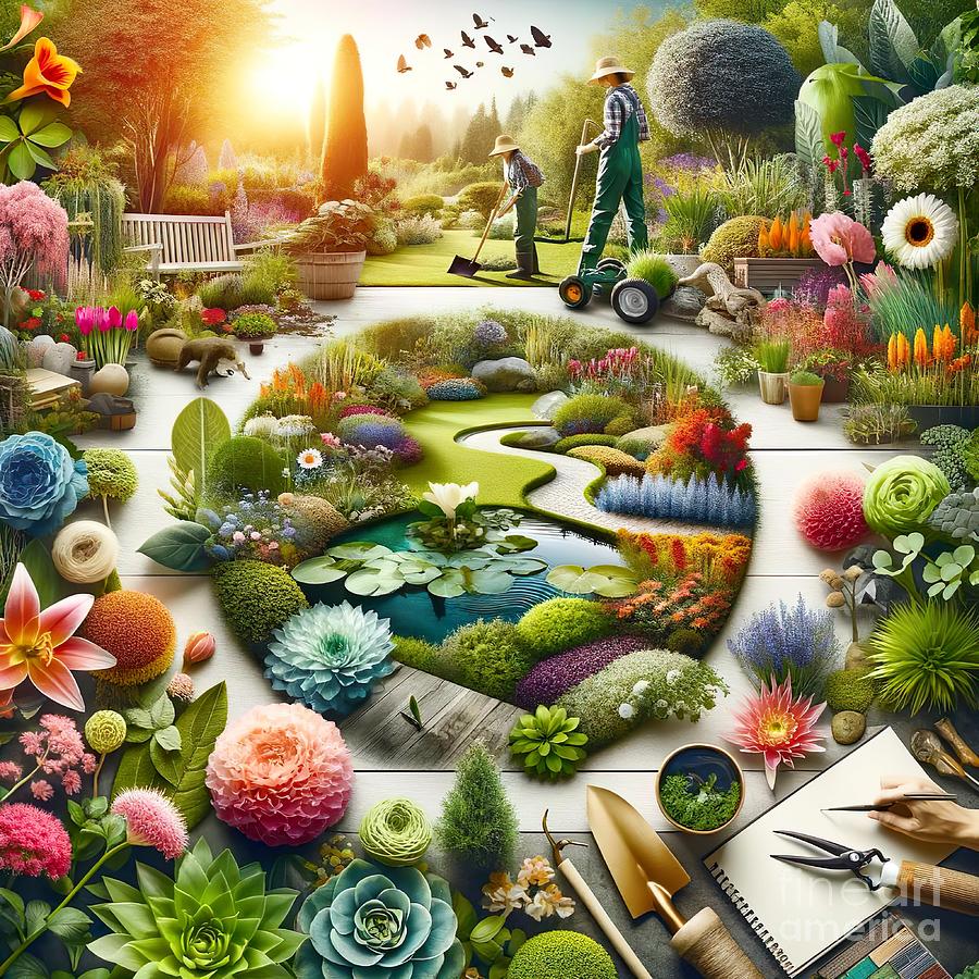 Poster collage of landscaping - 1 Digital Art by Movie World Posters