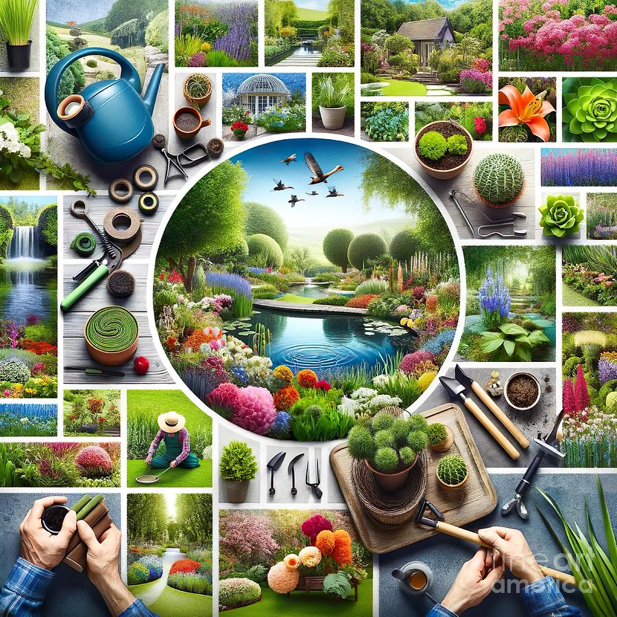 Poster collage of landscaping - 2 Digital Art by Movie World Posters