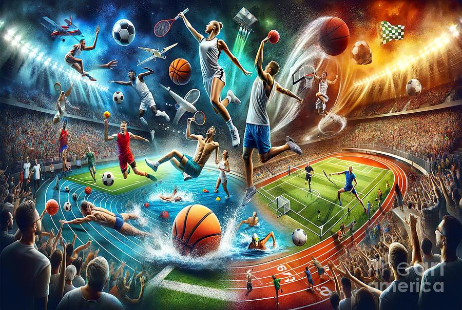 Poster collage of sports -1 Digital Art by Movie World Posters - Fine ...