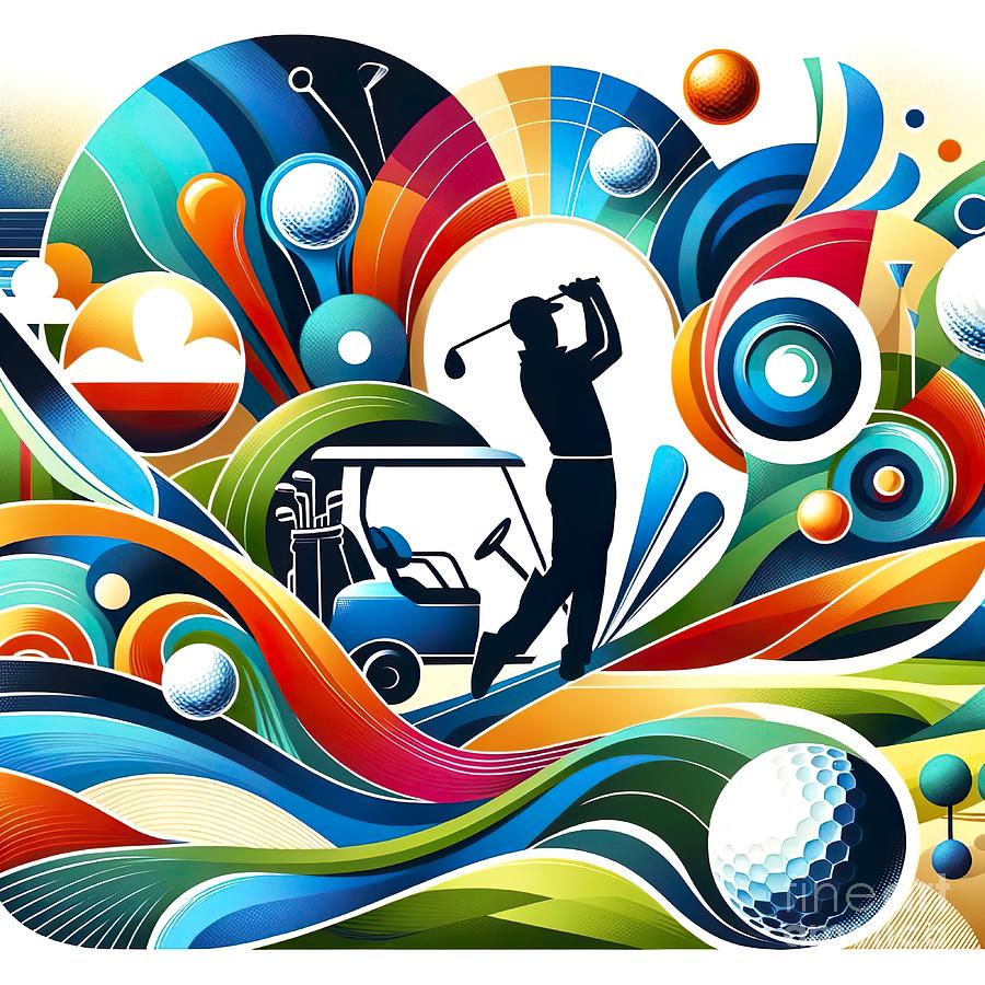 Golf Sport Digital Art - Poster collage of golf - 1 by Movie World Posters