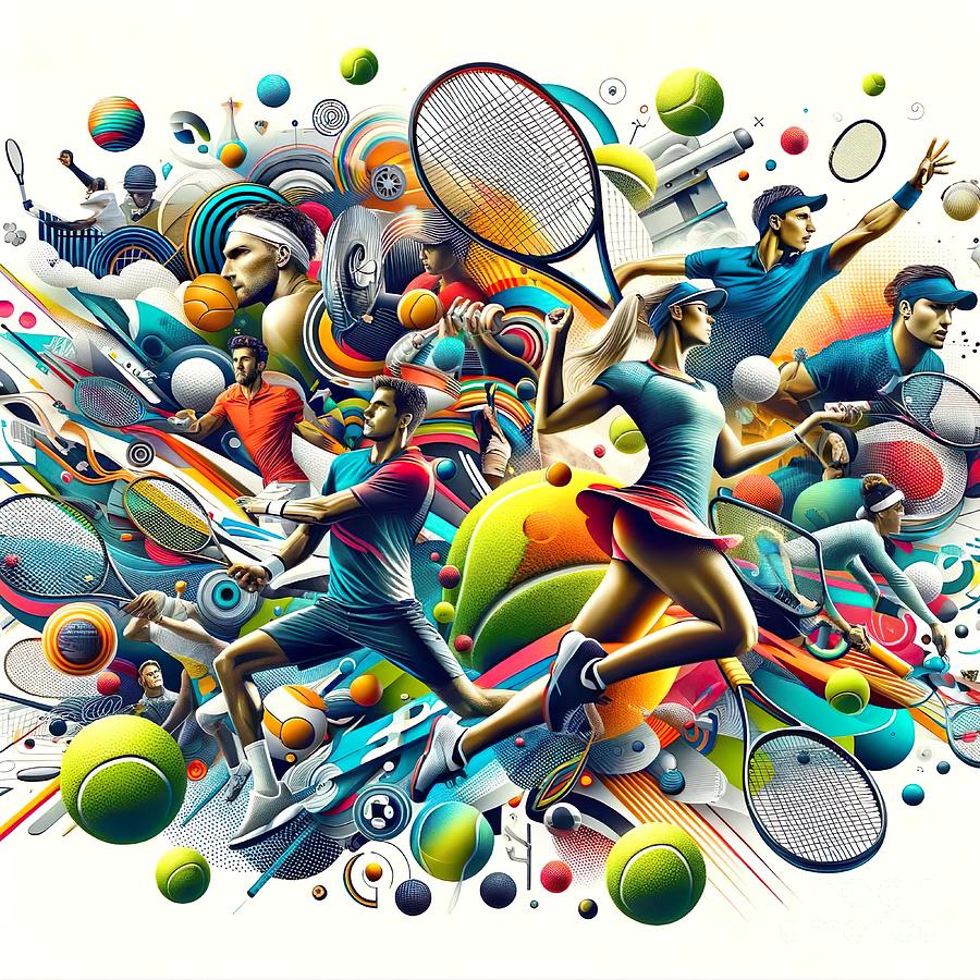 Poster collage of tennis -1 Digital Art by Movie World Posters - Fine ...