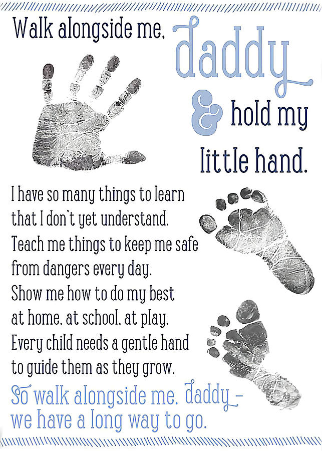 Poster Daddy Hold My Little Hand Digital Art by Gambrel Temple - Fine ...