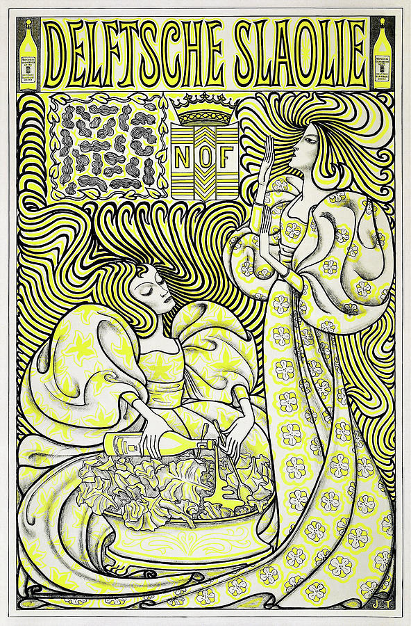 Impressionism Painting - Poster for Delft Salad Oil - Digital Remastered Edition by Jan Toorop