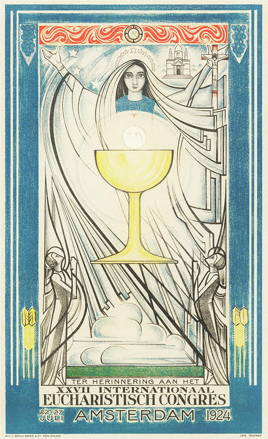 Fairy Painting - Poster for the International Eucharistic Congress - Digital Remastered Edition by Jan Toorop