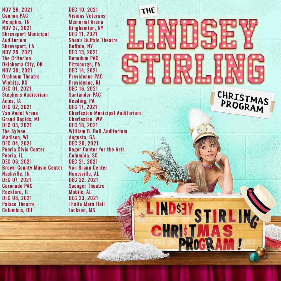 lindsey stirling christmas tour setlist