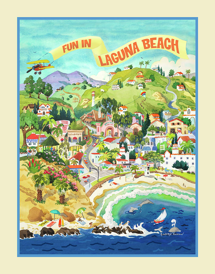 Poster Of Laguna Beach Digital Art