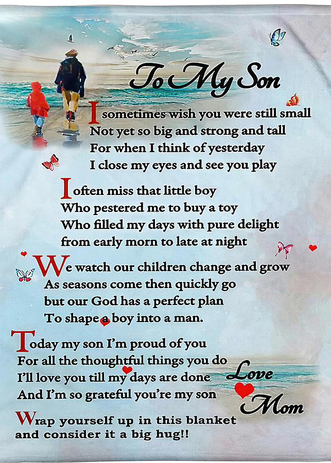 Poster TO MY SON LOVE MOM Digital Art by Gambrel Temple - Fine Art America