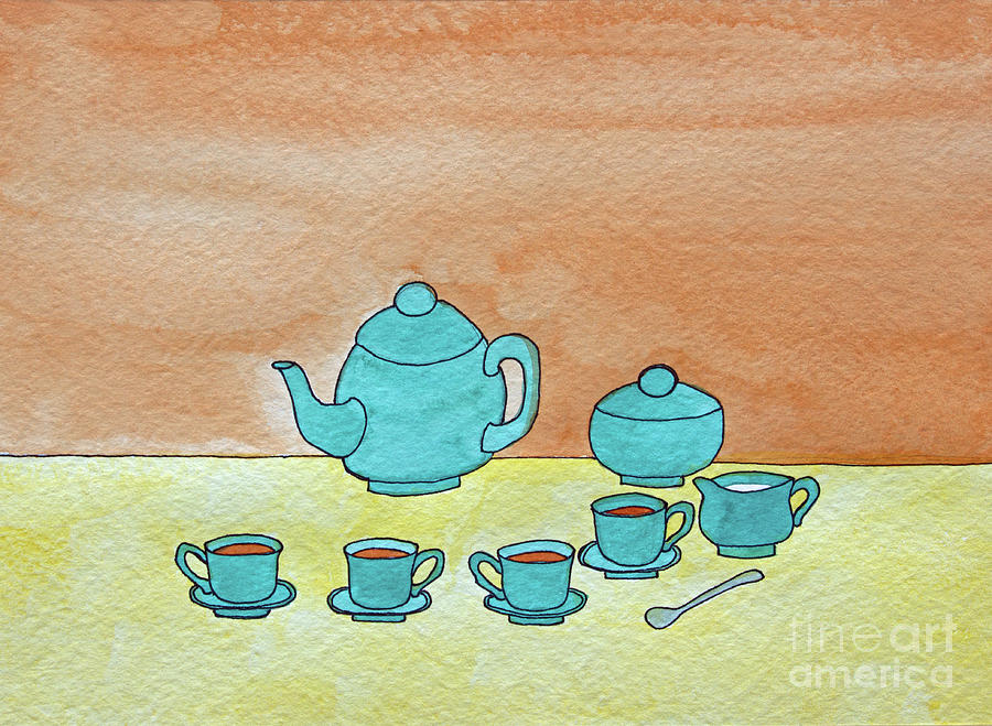 Pot of Tea Painting by Norma Appleton