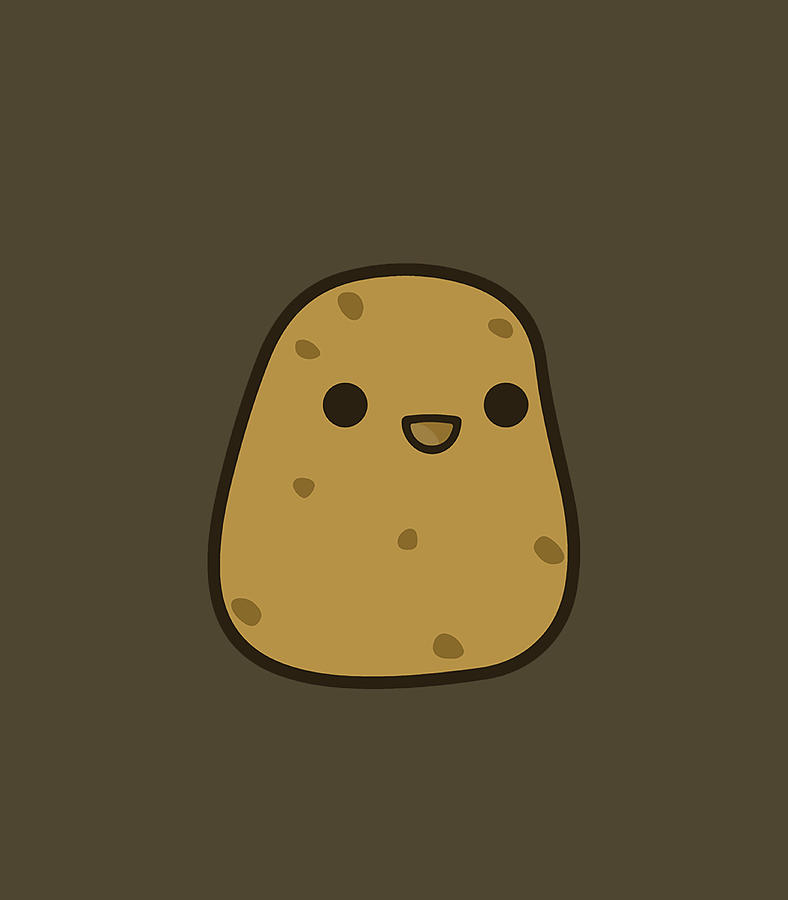 Potato Cute Food Graphic Funny for Potato Lovers Digital Art by Gregor ...