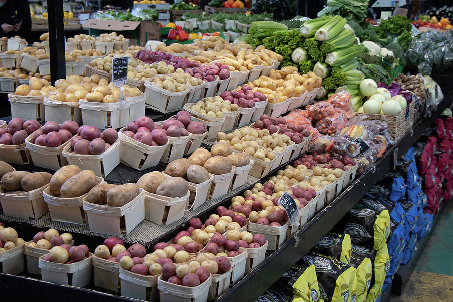 Potatoes on the market stall Photograph by Avenue Des Images Potatoes on the market stall Photograph by Avenue Des Images