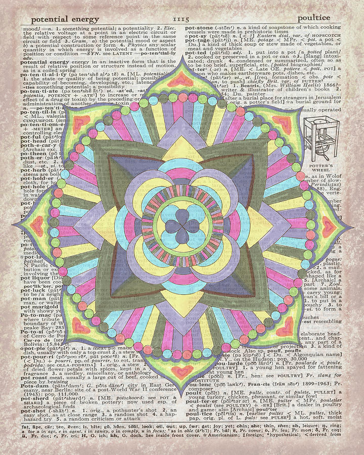 Potential Energy Mandala Effect I Painting by Irina Sztukowski