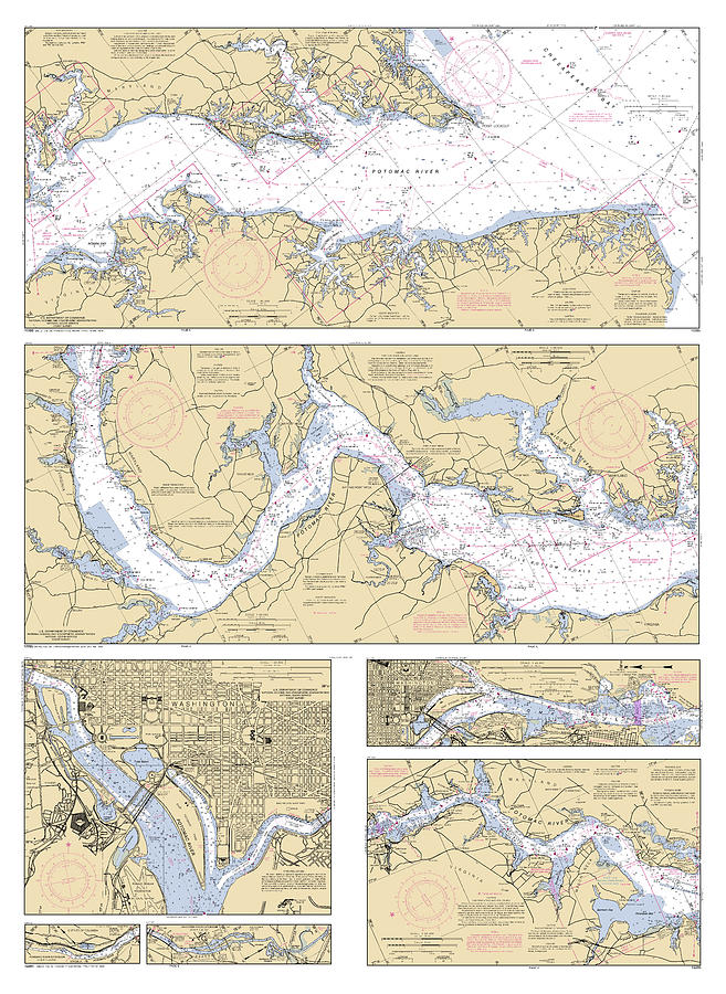 Potomac River District of Columbia, NOAA Chart 12285_A Digital Art by Nautical Chartworks