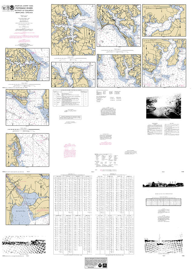 Potomac River District of Columbia, NOAA Chart 12285_B Digital Art by Nautical Chartworks