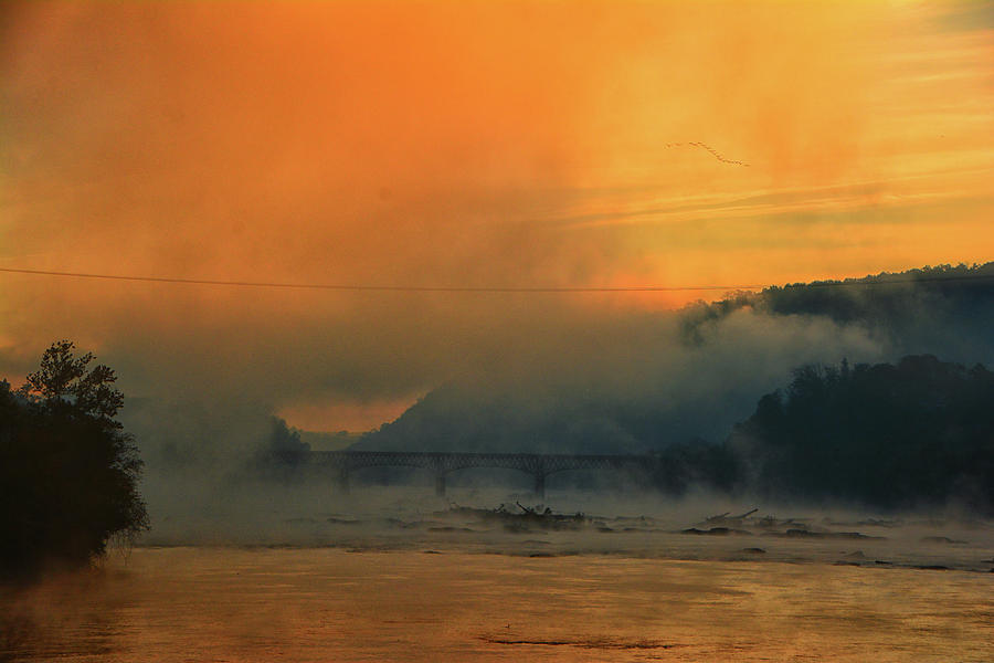 Potomac River on a Misty Sunrise Morning Photograph by Raymond Salani III