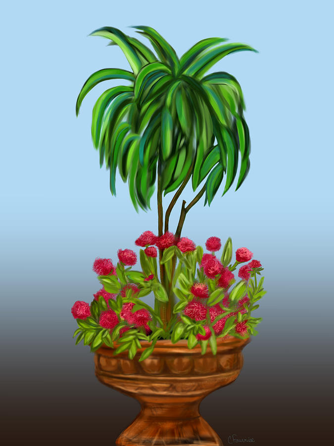 Potted Painting by Christine Fournier