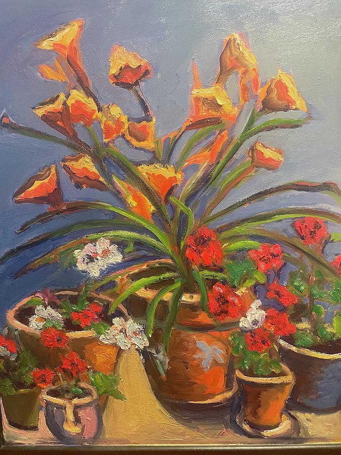 Potted Plants Painting by Beth Riso
