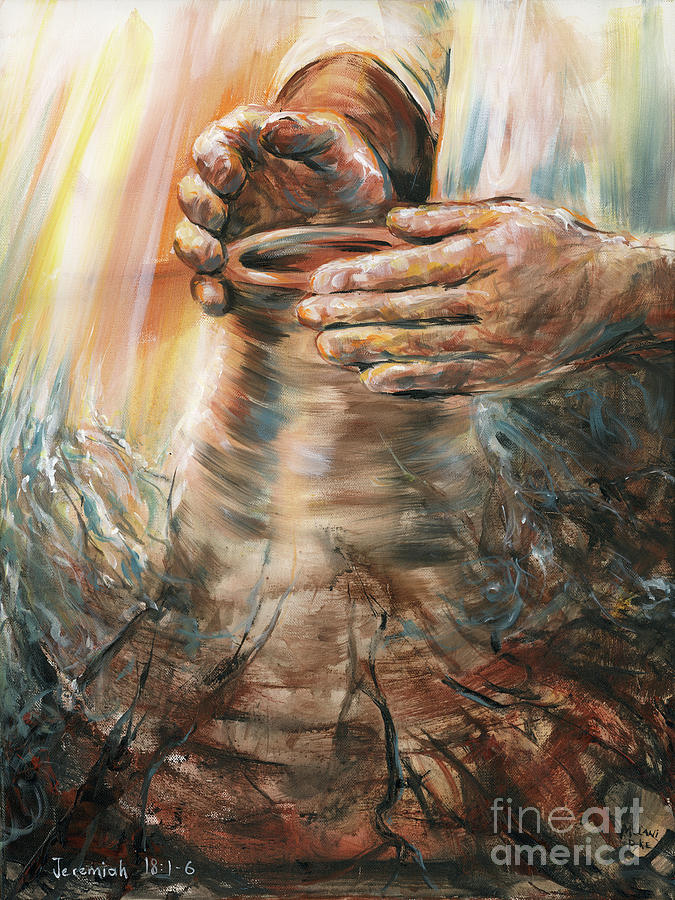 Inspirational Painting - Potters Hands by Melani Pyke