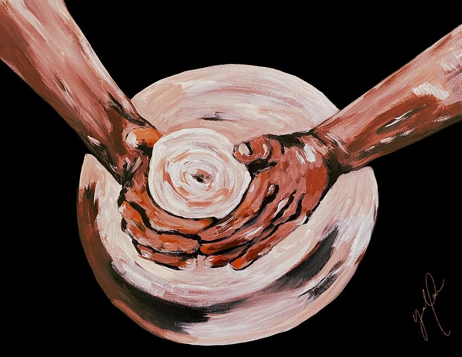Potters Wheel Painting by Yolanda Holmon