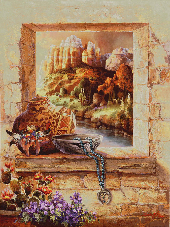 Pottery Window Painting by James Lee Pottery Window Painting by James Lee