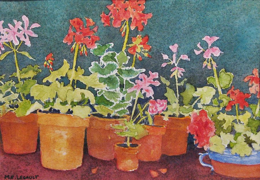 Potting Shed Painting by Mary Ellen Mueller Legault
