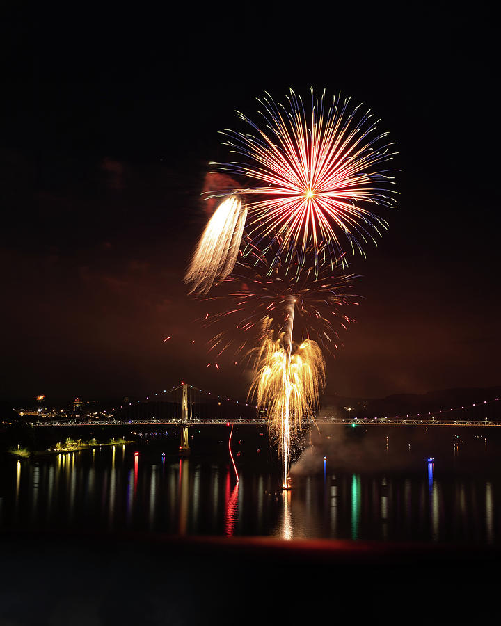 Poughkeepsie Fireworks Photograph by Sharron Lee Crocker Fine Art America