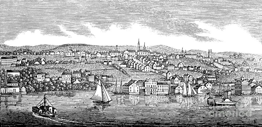 Poughkeepsie, New York  1841 Drawing by Granger