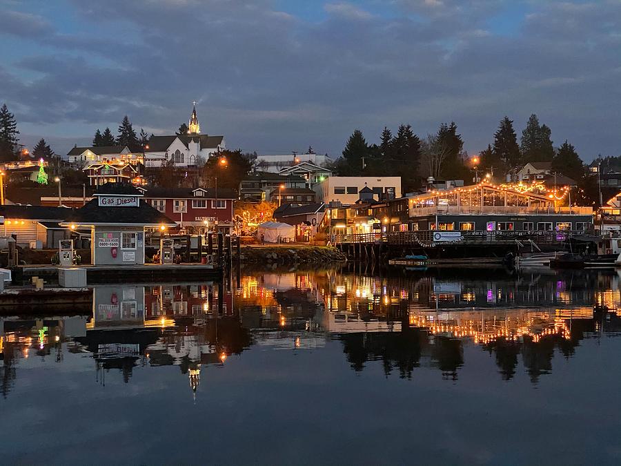 Poulsbo Waterfront Reflections Photograph by Jerry Abbott