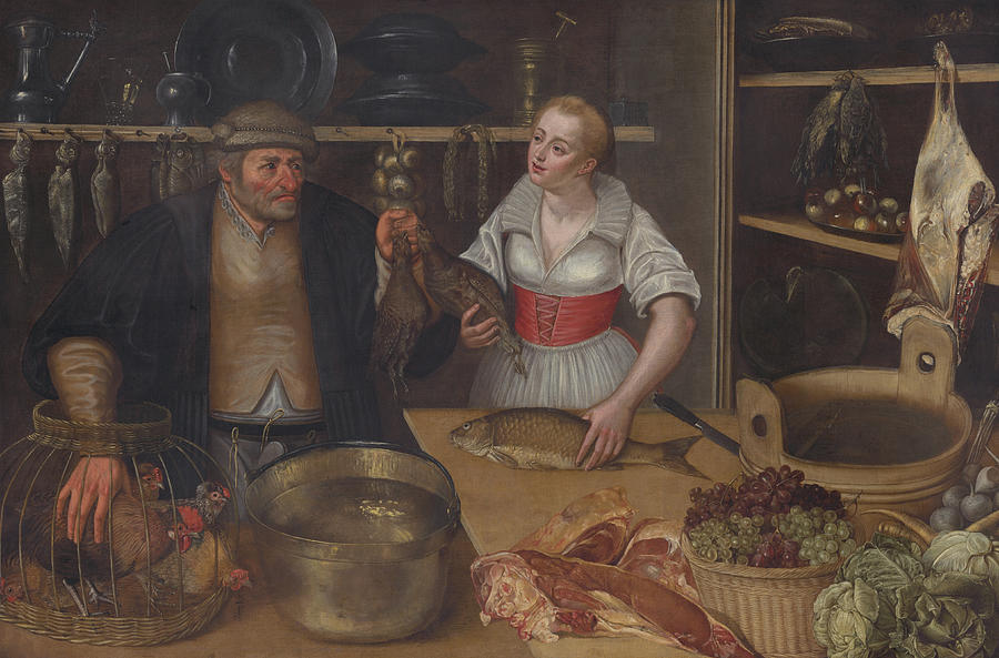 Poultry Seller  Painting by Lucas van Valckenborch