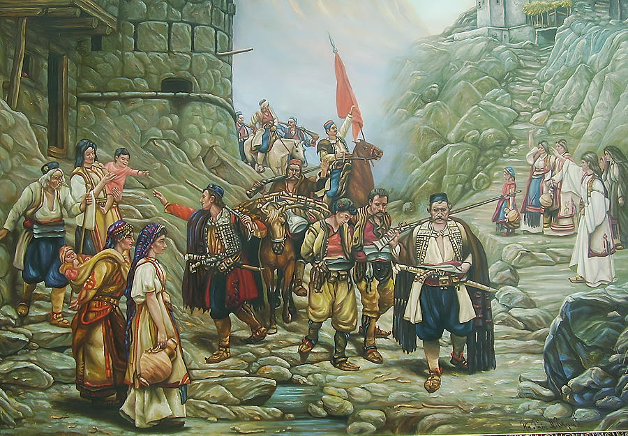 Povratak Cete Crnogoraca - Serbian Etno Painting
