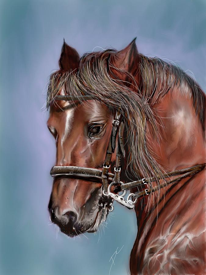 Power in a horse Digital Art by Darren Cannell