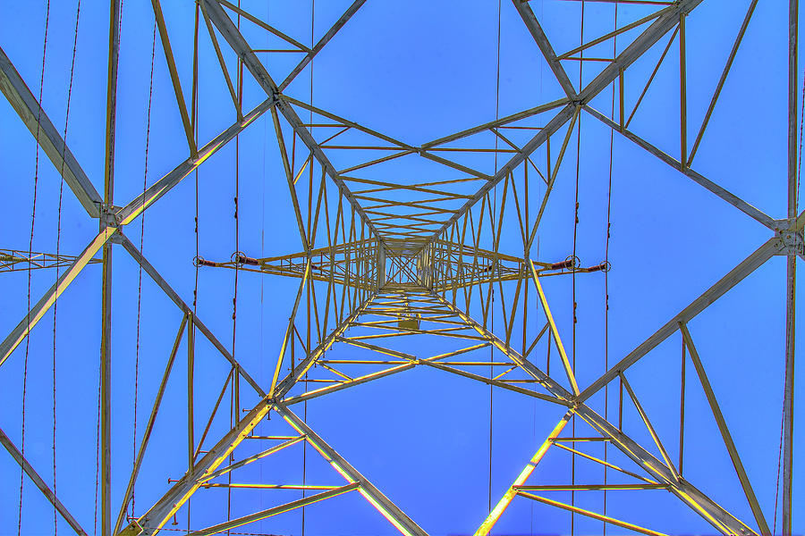 Power Line Tower - Romeoville, Illinois Photograph by David Morehead