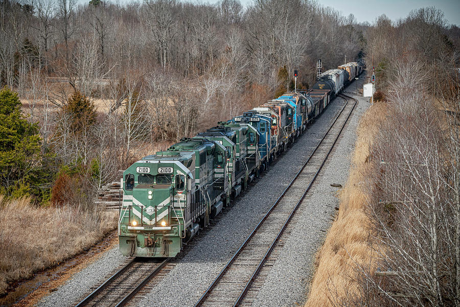 Power move on the Paducah and Louisville Railway at Dawson Springs Ky Photograph by Jim Pearson