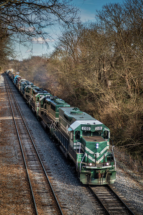 Power move on the Paducah and Louisville Railway at Princeton Ky Photograph by Jim Pearson