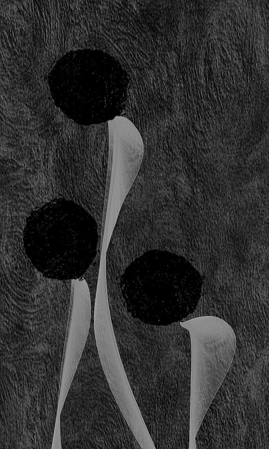 Power of Black No. 18 - Black Art - Monochrome Abstract Art Painting by Lourry Legarde