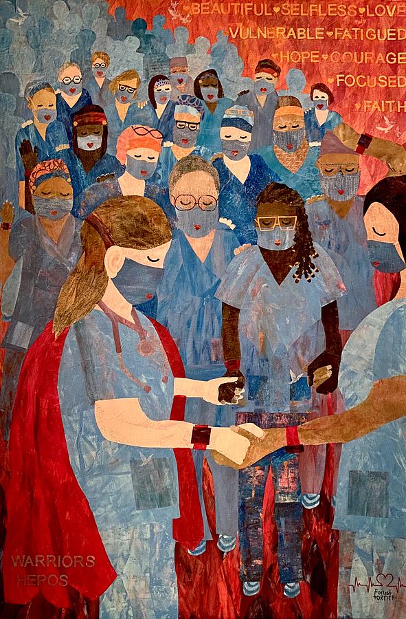 Nursing Painting - Power of Nursing Through Prayer by Forrest Fortier