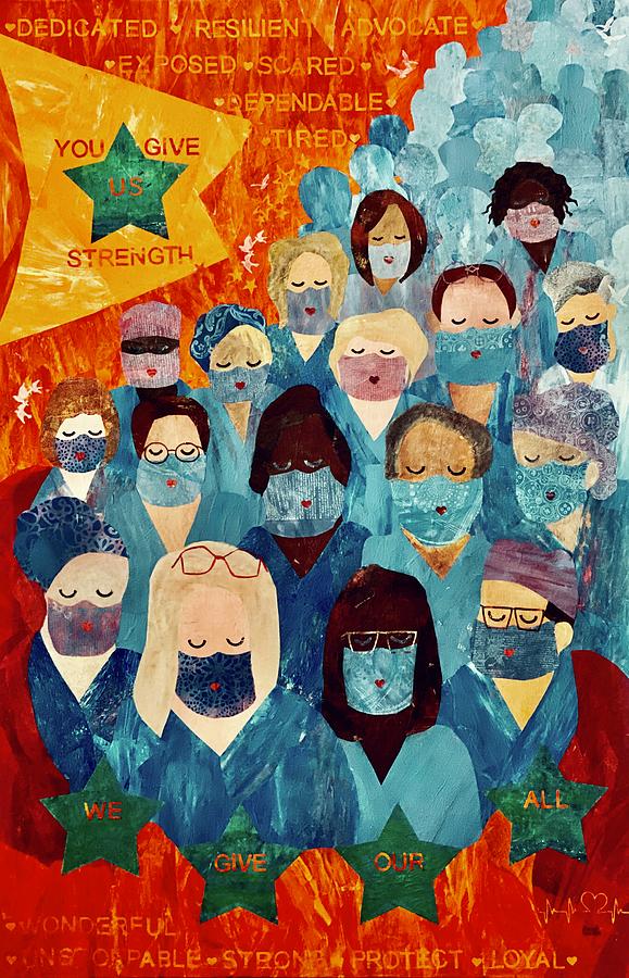 Power of Nursing Through Support Painting by Forrest Fortier