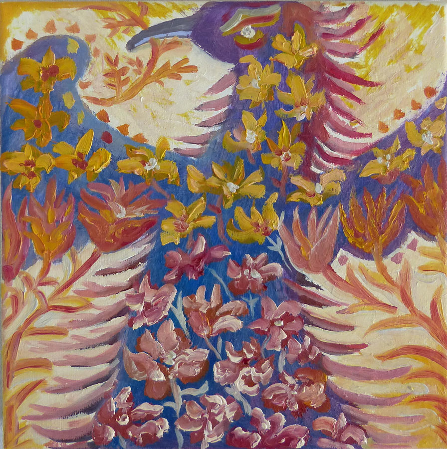 Power of plants Painting by Elzbieta Goszczycka