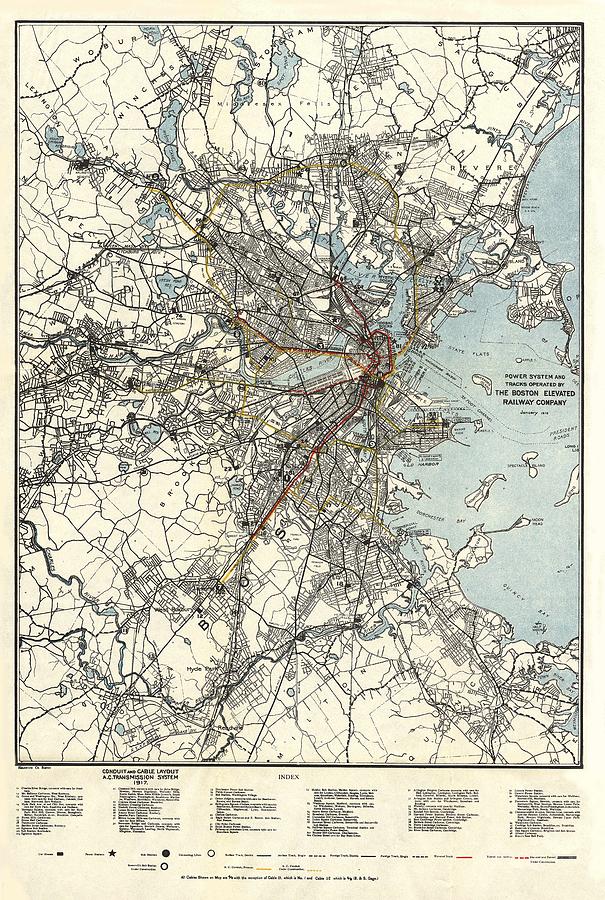 Power System and Tracks Operated by The Boston Elevated Railway Company ...