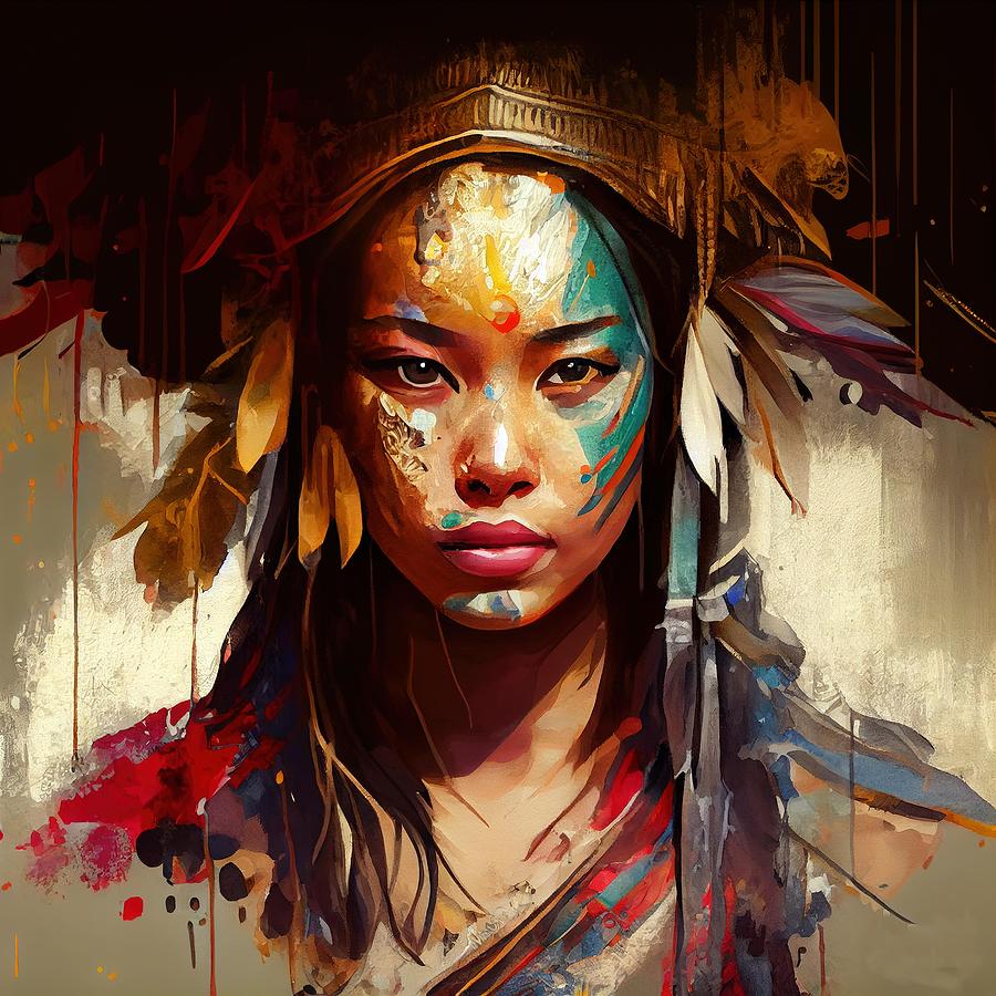 Powerful Asian Warrior Woman #3 Digital Art by Chromatic Fusion Studio ...