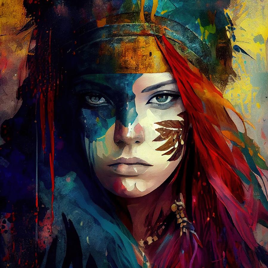 Powerful Warrior Woman #10 Digital Art by Chromatic Fusion Studio ...