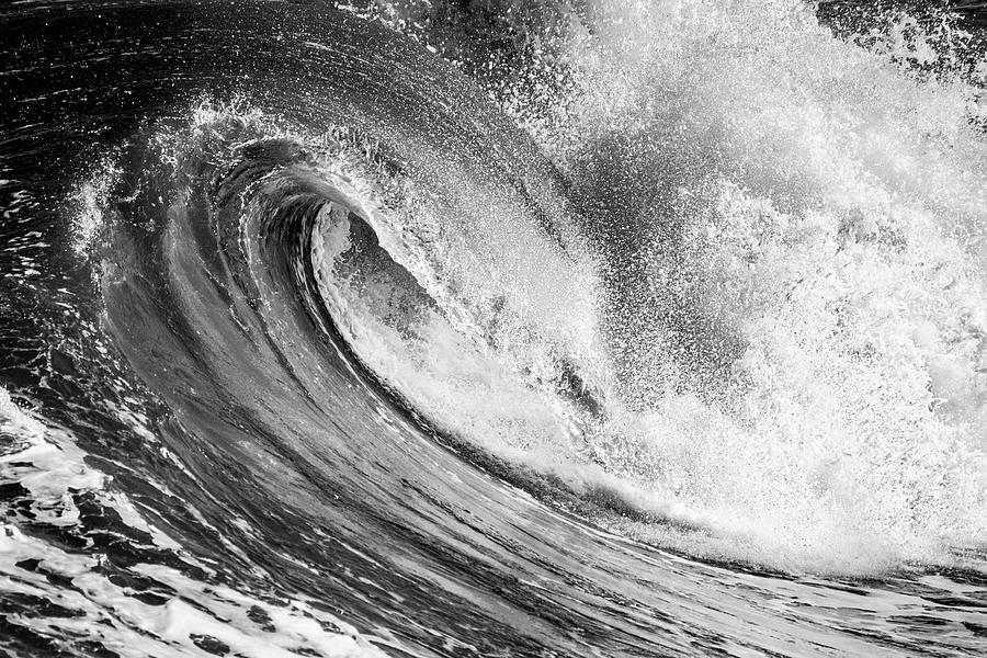 Powerful Wave Curl OBX Photograph by Cyndi Goetcheus Sarfan