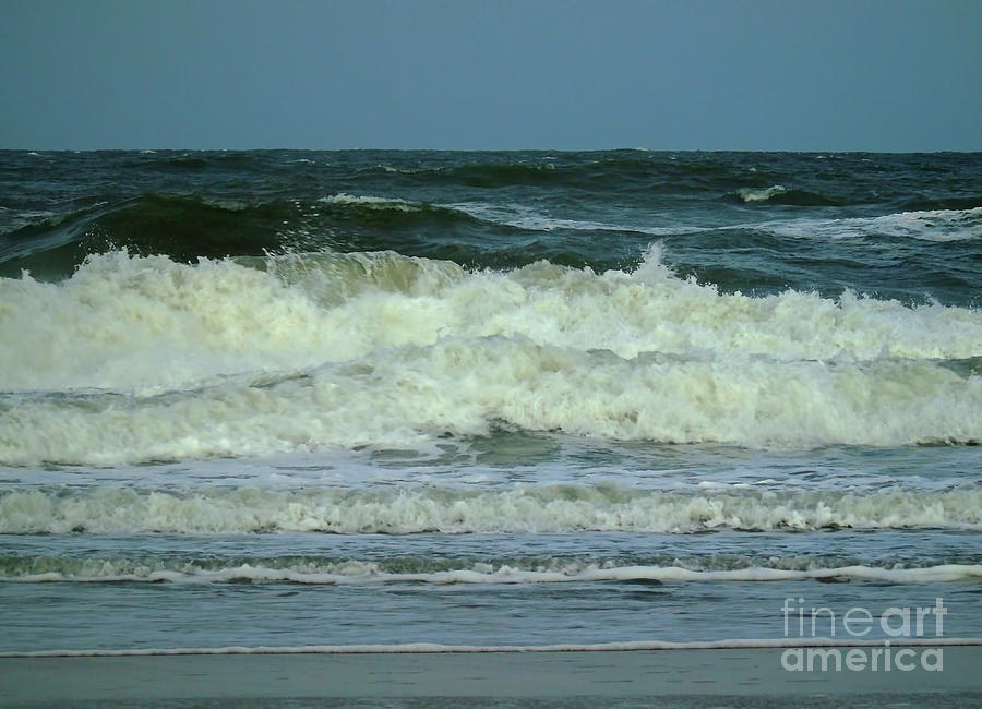 Powerful Waves At St Augustine Beach Photograph by D Hackett