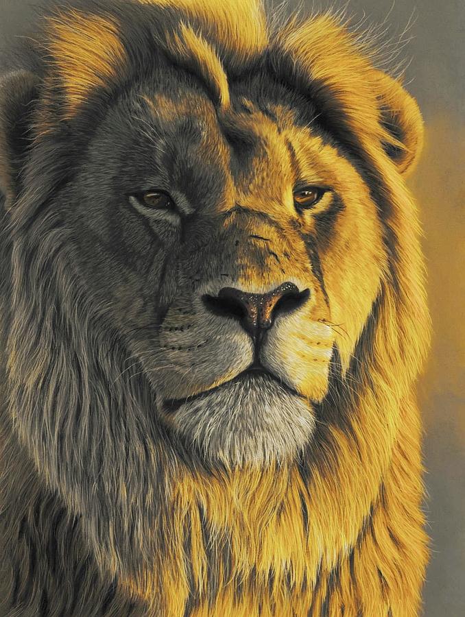 Lion of Judah Pastel by Andreaa Liew - Fine Art America