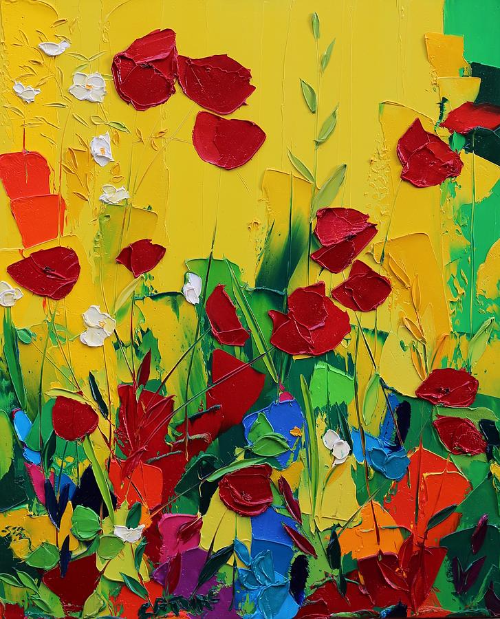 Old Head Kinsale Poppies Painting by Valerie Catoire