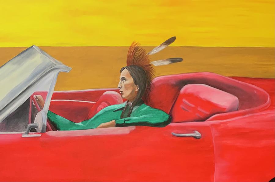 Powwow man Painting by Anthony Parker