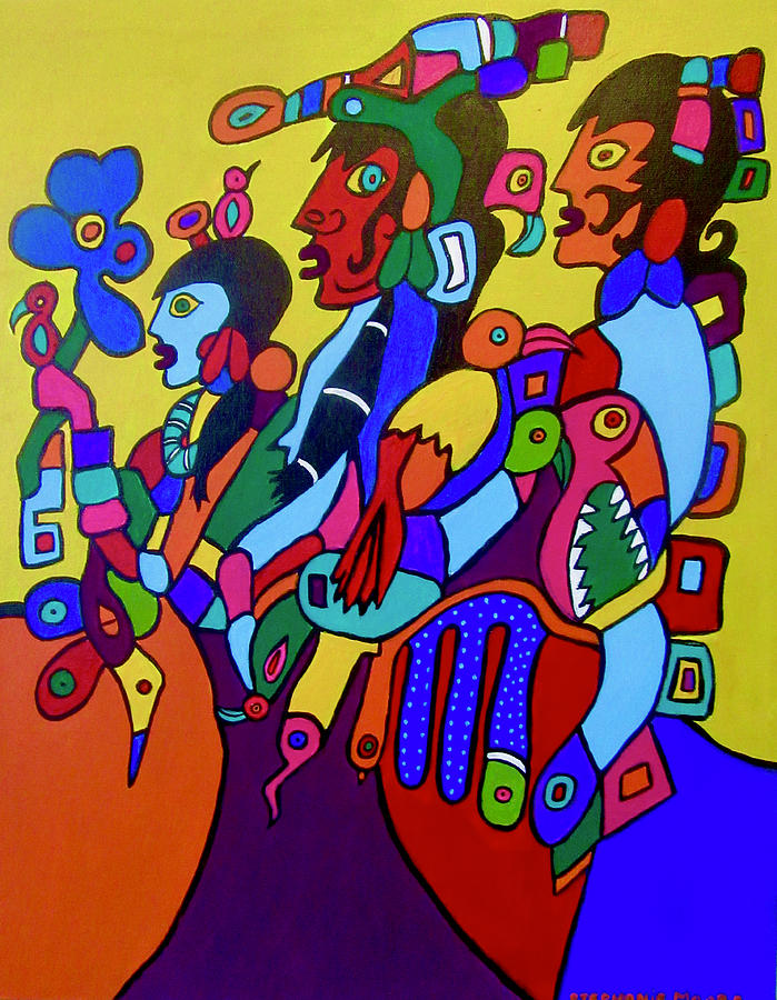 PowWow Painting by Stephanie Moore