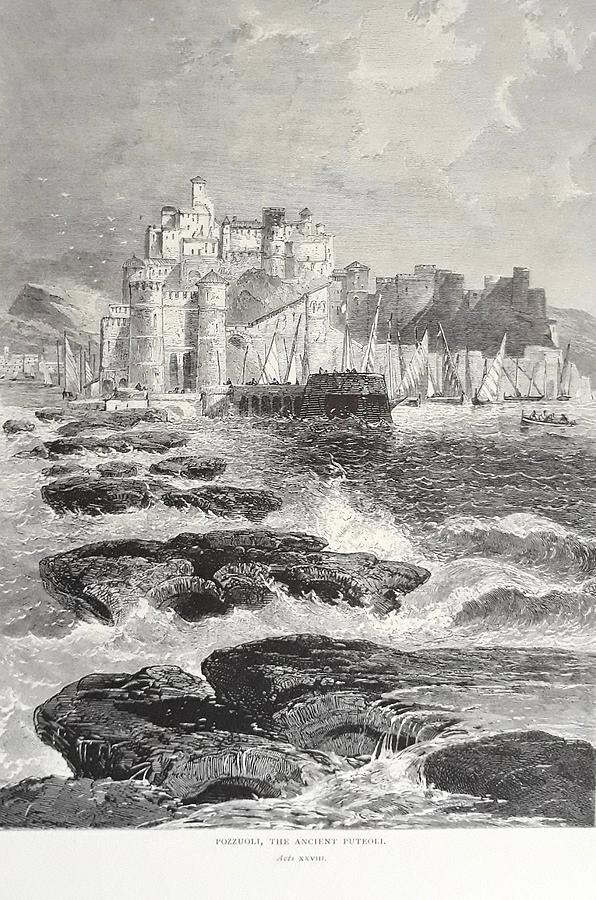 Pozzuoli, the Ancient Puteoli Drawing by Antique Prints On Demand ...