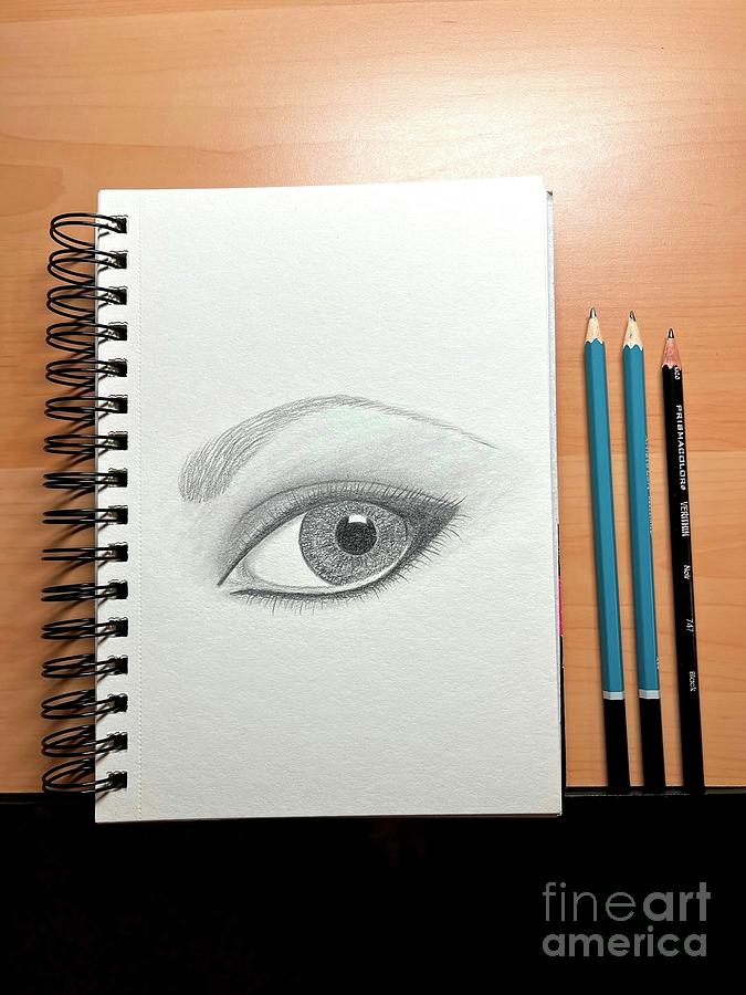 Practice Sketch of Eye Drawing by Donna Mibus